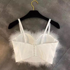 Frenzy Fur Bustier Top - Label Frenesi Fashion