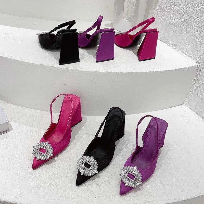 Gisel Chunky Heels - Label Frenesi Fashion