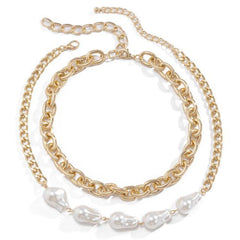 Gracias Pearl Chain Necklace - Label Frenesi Fashion