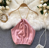Halter Pink Top - Label Frenesi Fashion
