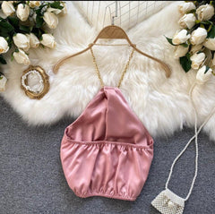 Halter Pink Top - Label Frenesi Fashion