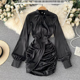 Henry Satin Dress - Label Frenesi Fashion