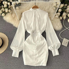 Henry Satin Dress - Label Frenesi Fashion