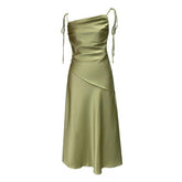 Jane Satin Dress - Label Frenesi Fashion