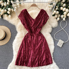 Julie Sequin Dress - Label Frenesi Fashion