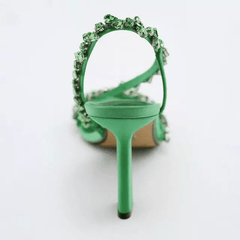 June Embellish Strap Heels - Label Frenesi Fashion