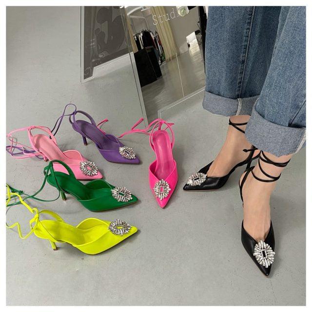 Tie up kitten heels sales