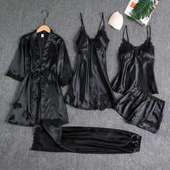 Lace Satin Nightsuit Set - Label Frenesi Fashion