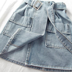 Leia Denim Skirt - Label Frenesi Fashion