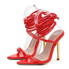 Liza Tie Up Heels - Label Frenesi Fashion