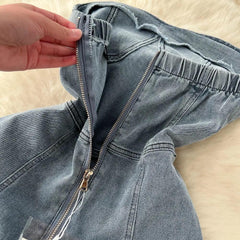 Lopez Tube Denim Dress - Label Frenesi Fashion