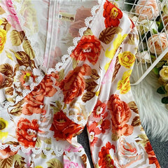 Marigold Floral Romper - Label Frenesi Fashion