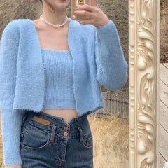 Martin Fuzzy Sweater Set - Label Frenesi Fashion