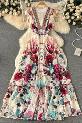 Mary Floral Midi Dress - Label Frenesi Fashion