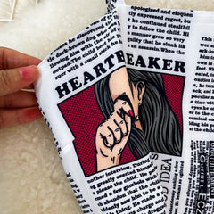 News Printed Dress - Label Frenesi Fashion