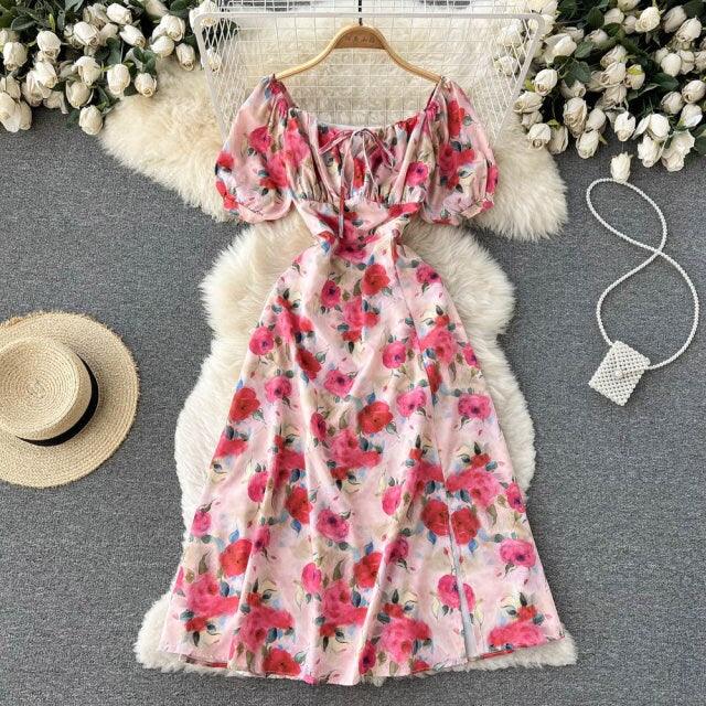 Nora Floral Dress - Label Frenesi Fashion