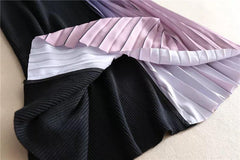 Ombre Pleated Dress - Label Frenesi Fashion