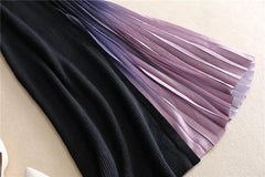 Ombre Pleated Dress - Label Frenesi Fashion