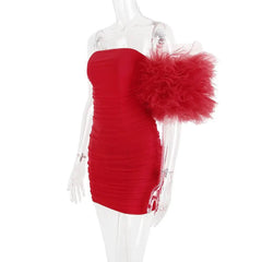 Parisa Red Tube Dress - Label Frenesi Fashion