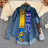 Patch Denim Shirt - Label Frenesi Fashion