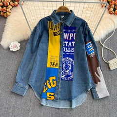 Patch Denim Shirt - Label Frenesi Fashion