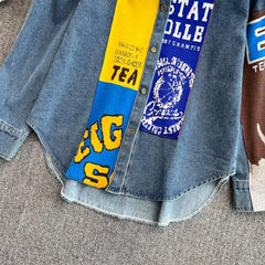 Patch Denim Shirt - Label Frenesi Fashion