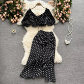 Polka Skirt & Top Set - Label Frenesi Fashion