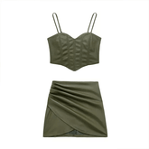 Polly Leather Co-ord Sets - Label Frenesi Fashion