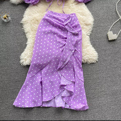 Purple Poka Set - Label Frenesi Fashion