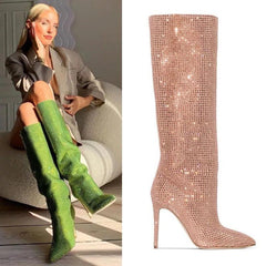 Rhinestone Bling Boots - Label Frenesi Fashion