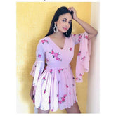 Ruffled Blush Dress - Label Frenesi Fashion