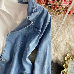 Denim Blazer Dress - Label Frenesi Fashion