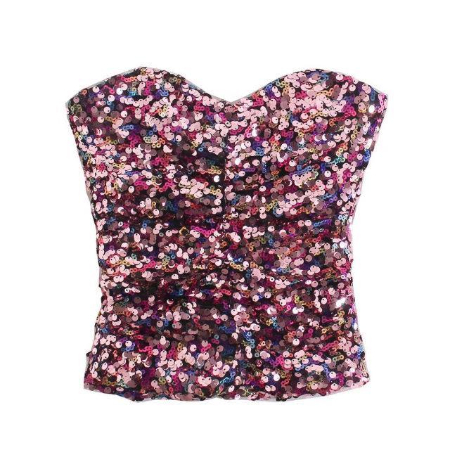 Sequin Tube Top - Label Frenesi Fashion