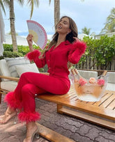 Shiraz Fur Coord Sets - Label Frenesi Fashion