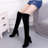 Suede Thigh High Boots - Label Frenesi Fashion