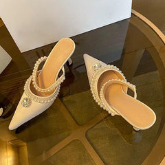 Talia Pearl Heels - Label Frenesi Fashion