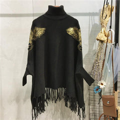 Turtleneck Eagle Cape - Label Frenesi Fashion