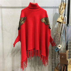 Turtleneck Eagle Cape - Label Frenesi Fashion