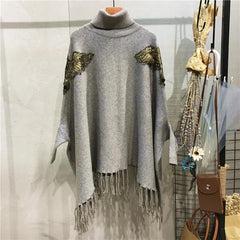 Turtleneck Eagle Cape - Label Frenesi Fashion