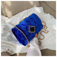 Velour Chained Bag - Label Frenesi Fashion