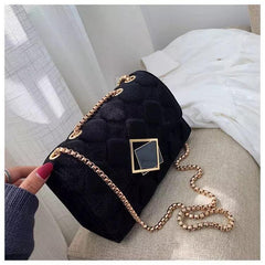 Velour Chained Bag - Label Frenesi Fashion