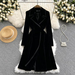 Venice Velvet Trench Coats - Label Frenesi Fashion