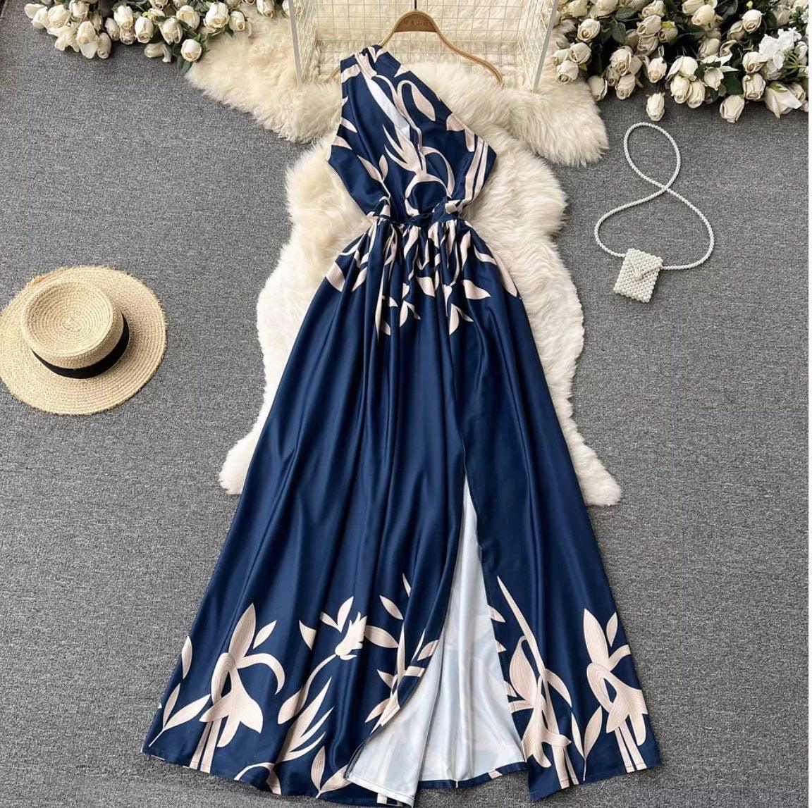 Vivian Slit Maxi Dress - Label Frenesi Fashion