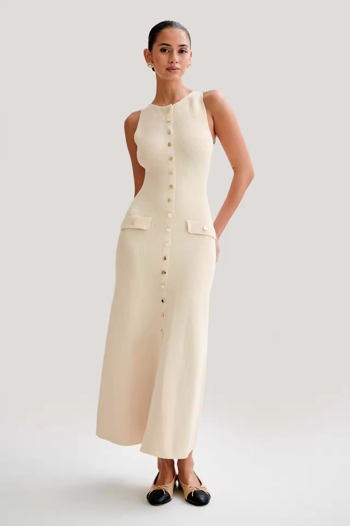 Luna Button Down Midi Dress