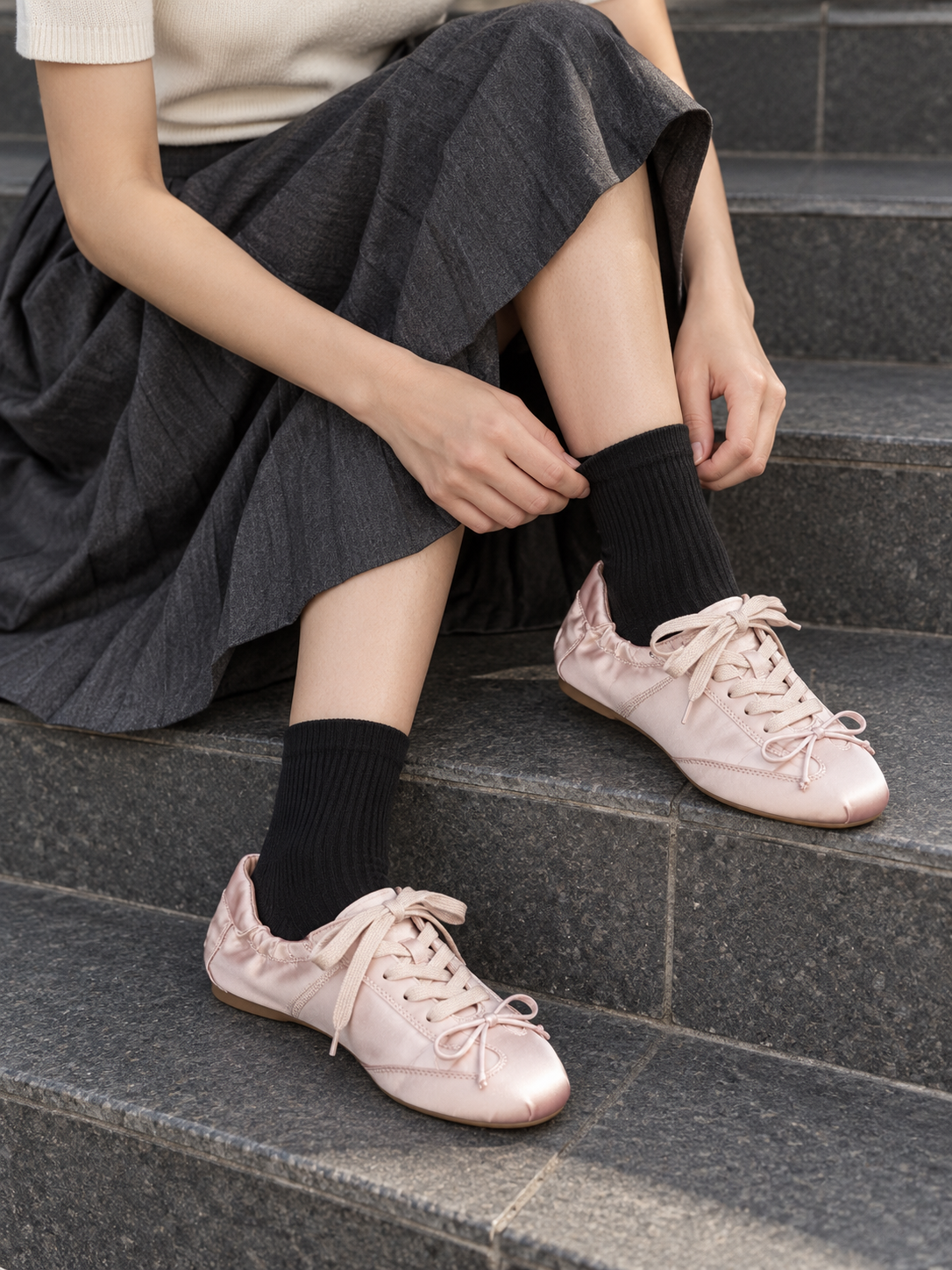 Sofia Satin Ballet Sneaker