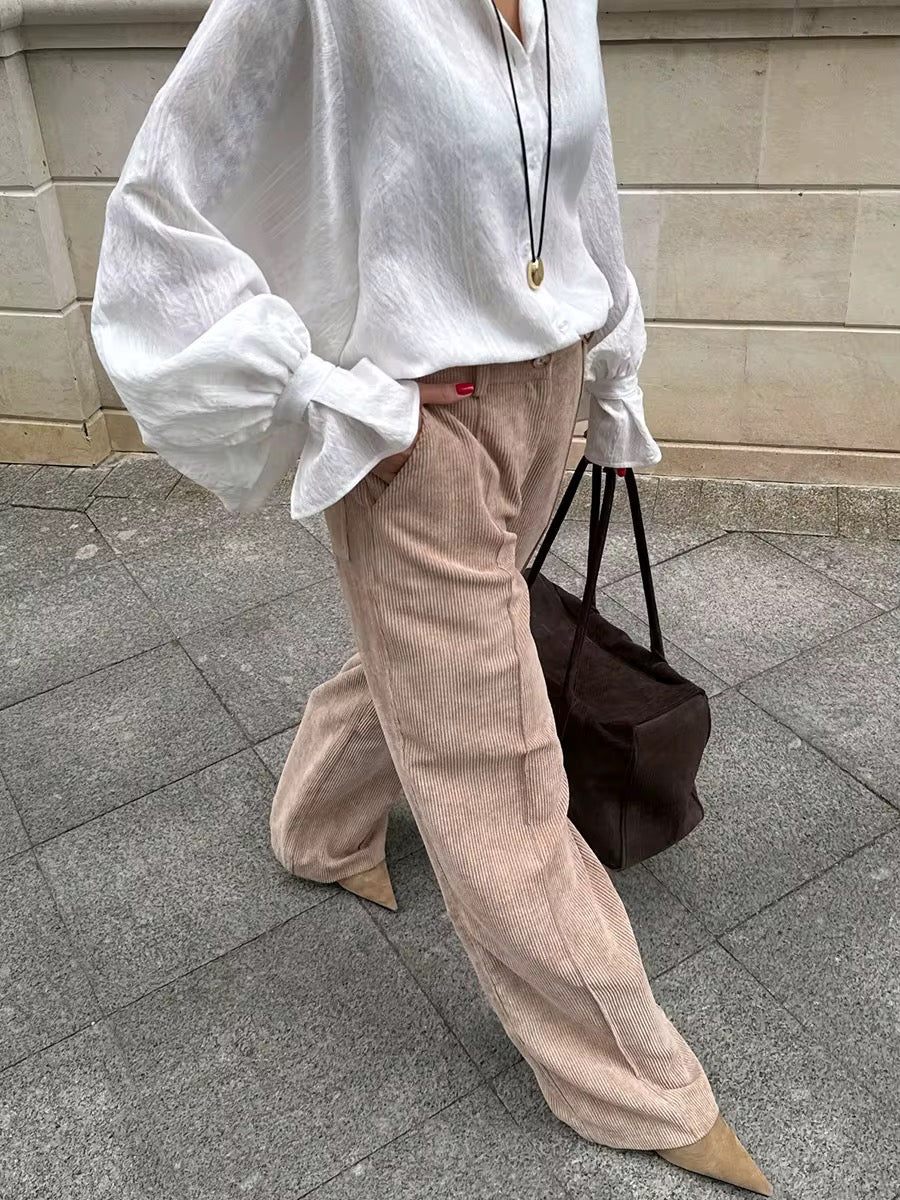 Vienna Corduroy Wide Pants