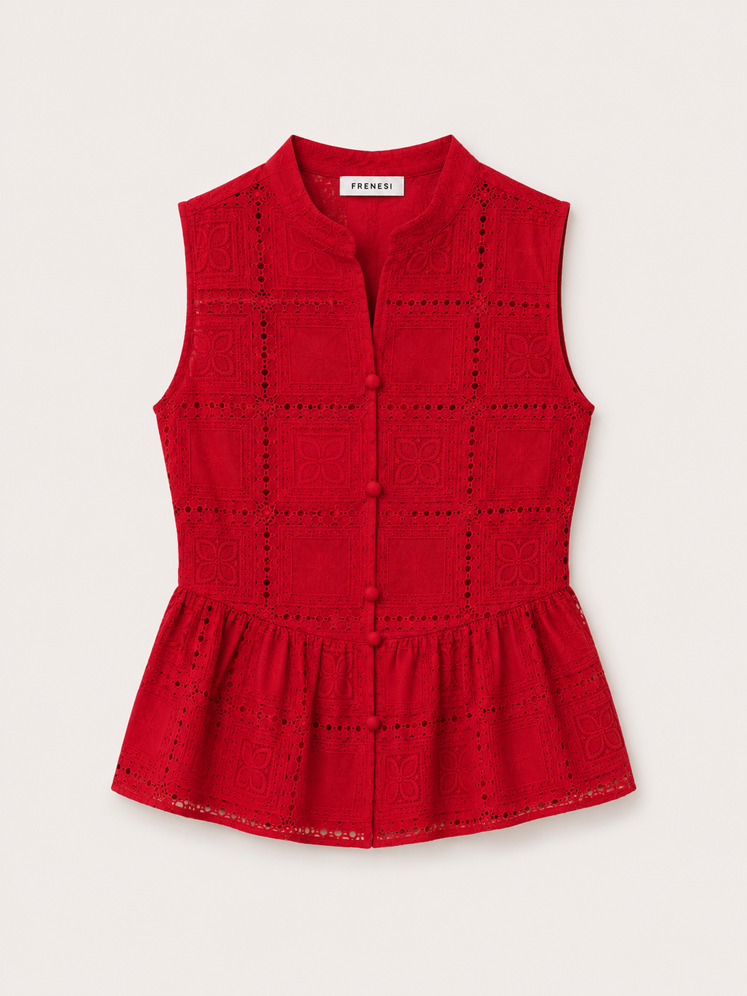 Amara Red Peplum Top
