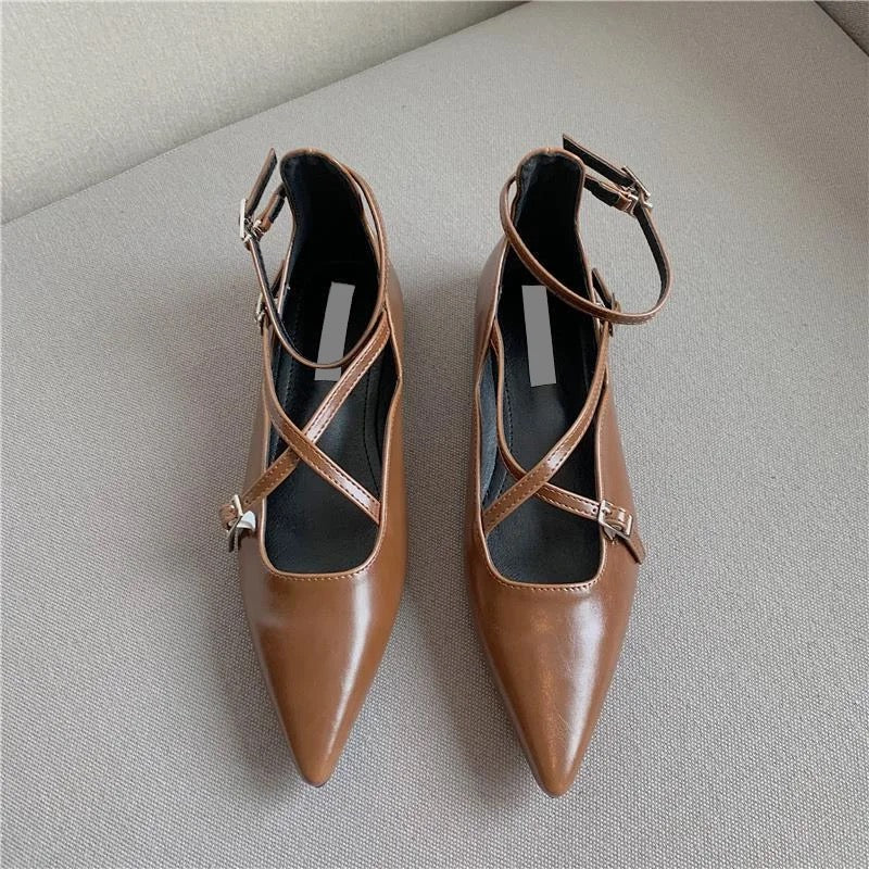 Olga Leather Flats