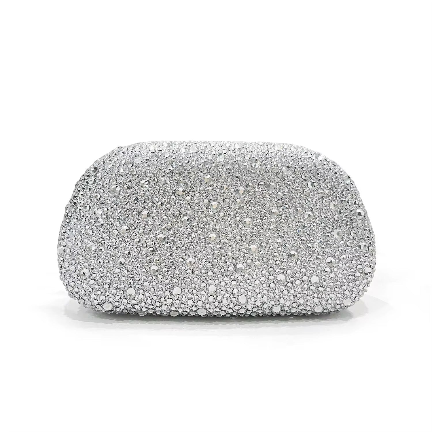 Crystal Embellished Oval Clutch Bag