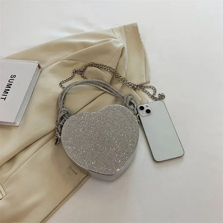 Bling Heart Hand Bag